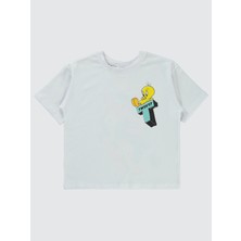 Tweety Kız Çocuk Tişört 6-9 Yaş Beyaz