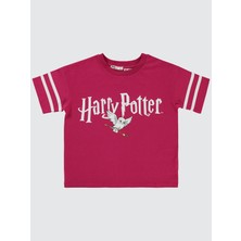 Harry Potter Kız Çocuk Tişört 6-9 Yaş Bordo