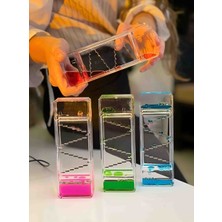 Wolawood Renkli Sıvı Jel Kum Saati – Dekoratif Hareketli Zaman Ölçer, Strês Giderici Râhatlatıcı Sıvı Akışlı Masaüstü Oyuncak, Görsel Terapi ve Ofis Dekorasyonu Için Şık Tasarım