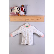 Candar Çiçek Desenli Kız Bebek Pijama Eşofman Takımı Pembe