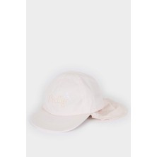 DeFacto Kız Bebek Nakışlı Ense Korumalı Pamuklu Cap Şapka D8385A525SM