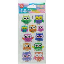 Bu-Bu Damla Stıckers Baykuş Metalik 12,5X23,5