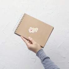 200 Adet Suluboya Tarzı Pembe Çiçekli "thank You" Yazılı Teşekkür Etiketi 3.81X2.03 cm Sticker