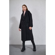 Kruvaze Fleto Cepli Kaşe Kaban