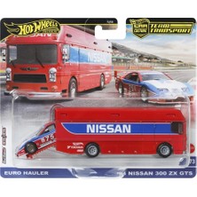 Hot Wheels Premium Team Transport Euro Hauler ve  1994 Nissan 300 Zx Gts HRV44 Diecast Araç Seti