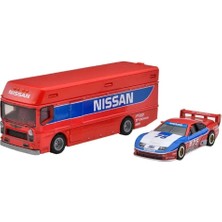Hot Wheels Premium Team Transport Euro Hauler ve  1994 Nissan 300 Zx Gts HRV44 Diecast Araç Seti