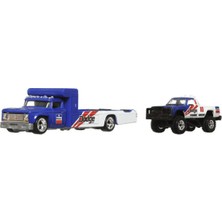 Hot Wheels Premium 1980 Dodge Macho Power Wagon Retro Rig FLF56-HKF38 1:64 Ölçek Diecast Araç Seti