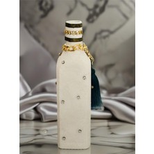 Glitter Püsküllü   Handmade  Şişe  Şamdan