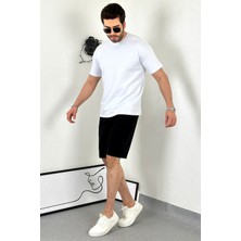 Asil Oversize Unisex Basic Bisiklet Yaka T-Shirt
