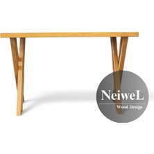 Neiwel Adel Doğal  Ahşap Toplantı MASASI-80 cm -120 cm