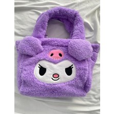 Mor Peluş Çanta