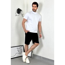 Asil Yarım Balıkçı Yaka Oversize Beyaz T-Shirt