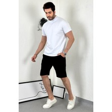 Asil Yarım Balıkçı Yaka Oversize Beyaz T-Shirt