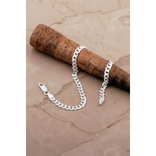 Sümer Telkari Gurmet 4,5 mm 21,5 cm Italyan Gümüş Erkek Zincir Bileklik 4788