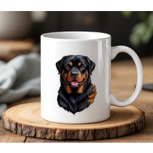 BB Design Köpek Tasarımlı Beyaz Seramik Baskılı Kupa Bardak 330 ml