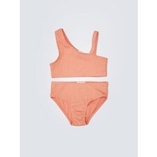 Dokulu Kumaş Kız Çocuk Bikini Takım