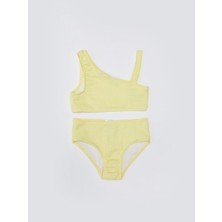 Dokulu Kumaş Kız Çocuk Bikini Takım