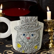 Bonita Bon Luxe 3D Kabartma El Emeği Göz Nuru Gotik Kedi Seramik MUG 200 ml