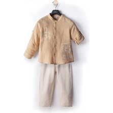 2-5 Yaş Palm Nakka Erkek Çocuk Takım-Camel Mevsimlik