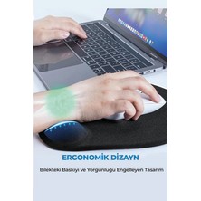 Karmat Pembe Mermer, Mermer Desenli Mouse Pad, Bilek Destekli Konforlu Mouse Pad, Bilgisayar Laptop Aksesuarı, Dikdörtgen