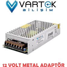 Vartek Bilişim 12 Volt 20 Amper Metal Kasa Adaptör – Geniş Kasa Güç Kaynağı