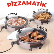 Fms Elektrikli Tencere Pizzamatik Pizza Makinası 40 CM Gri ( 5 Kademeli Isı Ayarı )