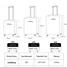 Saddlebag Piramit Desen Abs Seyahat Valizi, Canyon Serisi, Kabin Boy