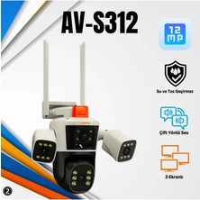 Avenir AV-S312 12 Mp 3 Lensli Wifi Ip Ptz Kamerası