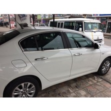 Fiat Egea Sedan Cam Çıtası Çerçevesi Komple Set Kromu Nikelajı 8 Parça Full Set