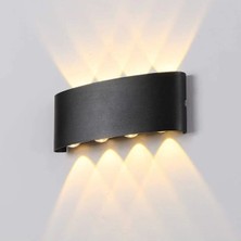 Nidage 15 W İki Yönlü LED Duvar Aplik - Siyah - Aşağı Işık Yönü - A19 Duy Tipi