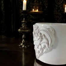 Bonita Bon Luxe 3D Kabartmalı El Emeği Göz Nuru Özel Tasarım Gotik Kalp Seramik MUG 200 ml Hediye Paketi Yapılır