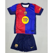 Barcelona 2024/25 Yeni Sezon Lamine Yamal Çocuk Forma Takımı 4'lü Set Çorap+Bileklik Hediyeli