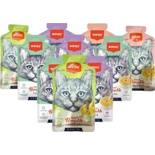 Wanpy Kedi Çorbası 10 Adet Karışık Kedi Ödülü Maması 10x50 gr Kedi Maması