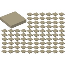 100 Adet Tile Düz Fayans Parçası Koyu Krem Renk 2x2