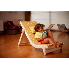 Montessori Çocuk Şezlongu | ahşap Uzanma Sandalyesi | çocuklar Için Plaj ve Bahçe Şezlongu