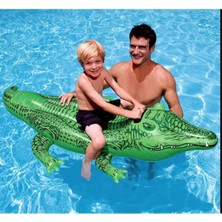 Timsah Binici - Çocuk Şişme Timsah - Deniz Binici Timsah - Havuz Binici Timsah Crocodile 168X86 Cm.