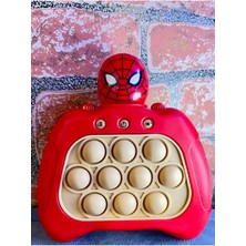 Spider-Man Örümcek Adam Işıklı Elektronik Popit Eğitici Oyuncak Quick Push Konsol