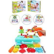 Birlik Oyuncak 3 D Stem Eğitici Matkap Seti Hayvanlar ile Fizik Öğrenimi için Eğlenceli Oyun Deneyimi