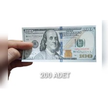 (200 Adet) 100 Dolar Geçersiz Sahte Düğün Film Dizi Paraları