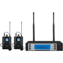 Roof R-2200 Uhf 2 Yaka Kablosuz Telsiz Mikrofon Seti