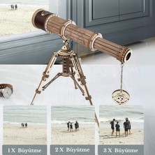 Novi Hobby Minyatür Teleskop | Ahşap Teleskop Maketi | 3D Puzzle