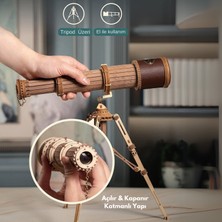 Novi Hobby Minyatür Teleskop | Ahşap Teleskop Maketi | 3D Puzzle