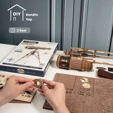 Novi Hobby Minyatür Teleskop | Ahşap Teleskop Maketi | 3D Puzzle