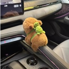 Sevimli Kapibara Peluş Bileklik Araba Dekoru Araç Içi Yumuşak 18 cm Kahverengi Capybara Oyuncak