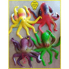 Ahtapot 4lü Set Şakalama Korkutma Hayvanları Esnek 30CM Uzar 4 Parça Octopus