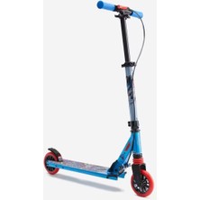 Çocuk Scooter - Süspansiyon ve Gidonda Fren - Baskılı Mavi - Mıd 5