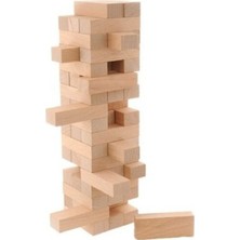 Jenga Denge Oyunu Ahşap Oyuncak 54 Parça Doğal Malzeme ile Eğitici ve Geliştirici Özellikler