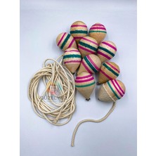 10ADET Ahşap Topaç Nostaljik Oyuncak Doğal Çocuk Oyuncağı 1,5 Metre Ipli Fıtça Oyunu Fırıldak Topacı