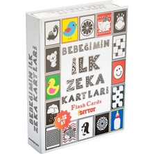 DIYTOY Bebeğimin İlk Zeka Kartları Ahşap Malzemeden Eğitici Oyuncak 0-12 Ay İçin Geliştirici Özellikler