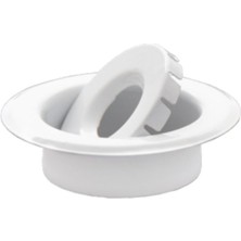 1/2" Çift Parçalı Rozet Beyaz - 250'LI Koli